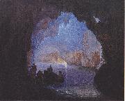 Heinrich Jakob Fried The Blue Grotto of Capri painting